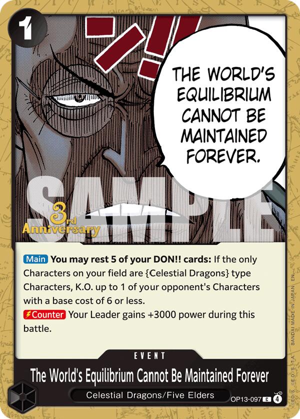 The World's Equilibrium Cannot Be Maintained Forever [Carrying On His Will: 3rd Anniversary Tournament Cards] | Clutch Gaming