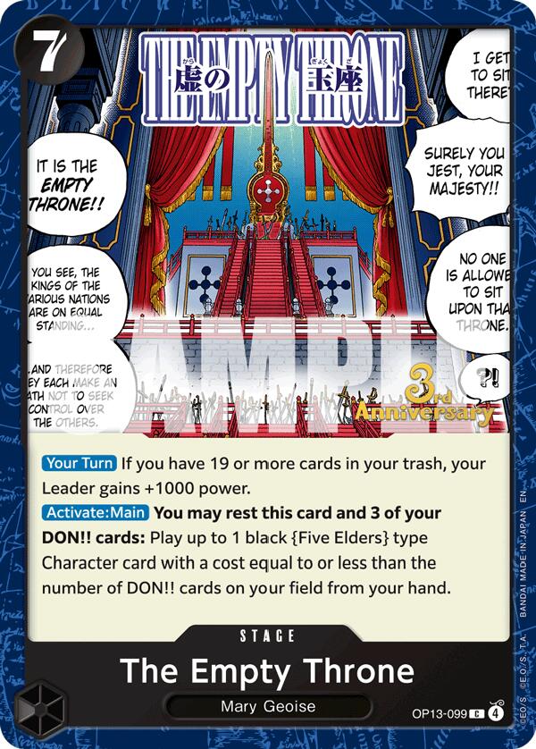 The Empty Throne [Carrying On His Will: 3rd Anniversary Tournament Cards] | Clutch Gaming