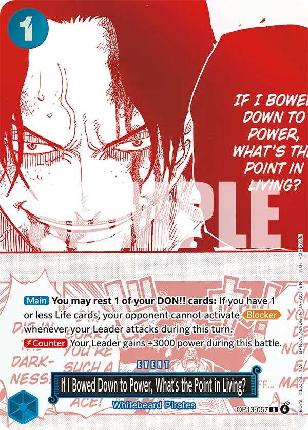 If I Bowed Down to Power, What's the Point in Living? (3rd Anniversary Treasure Campaign Pack) [One Piece Promotion Cards] | Clutch Gaming