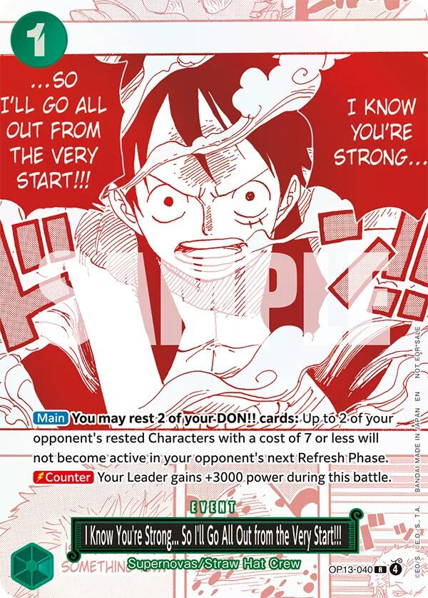 I Know You're Strong... So I'll Go All Out from the Very Start!!! (3rd Anniversary Treasure Campaign Pack) [One Piece Promotion Cards] | Clutch Gaming