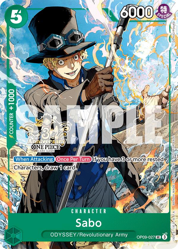 Sabo (OP09-027) (3rd Anniversary Tournament 3 Brothers Pack [Carrying On His Will: 3rd Anniversary Tournament Cards] | Clutch Gaming