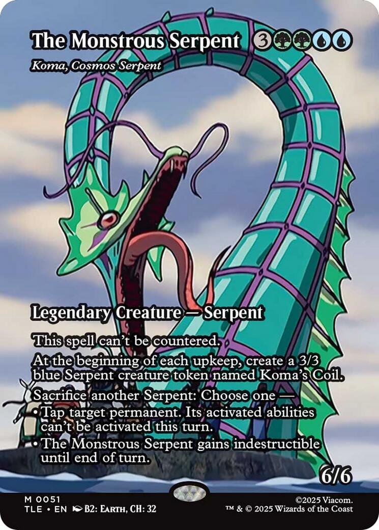 The Monstrous Serpent - Koma, Cosmos Serpent (Borderless) [Avatar: The Last Airbender: Eternal-Legal] | Clutch Gaming