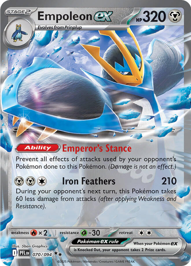 Empoleon ex (070/094) [Mega Evolution: Phantasmal Flames] | Clutch Gaming