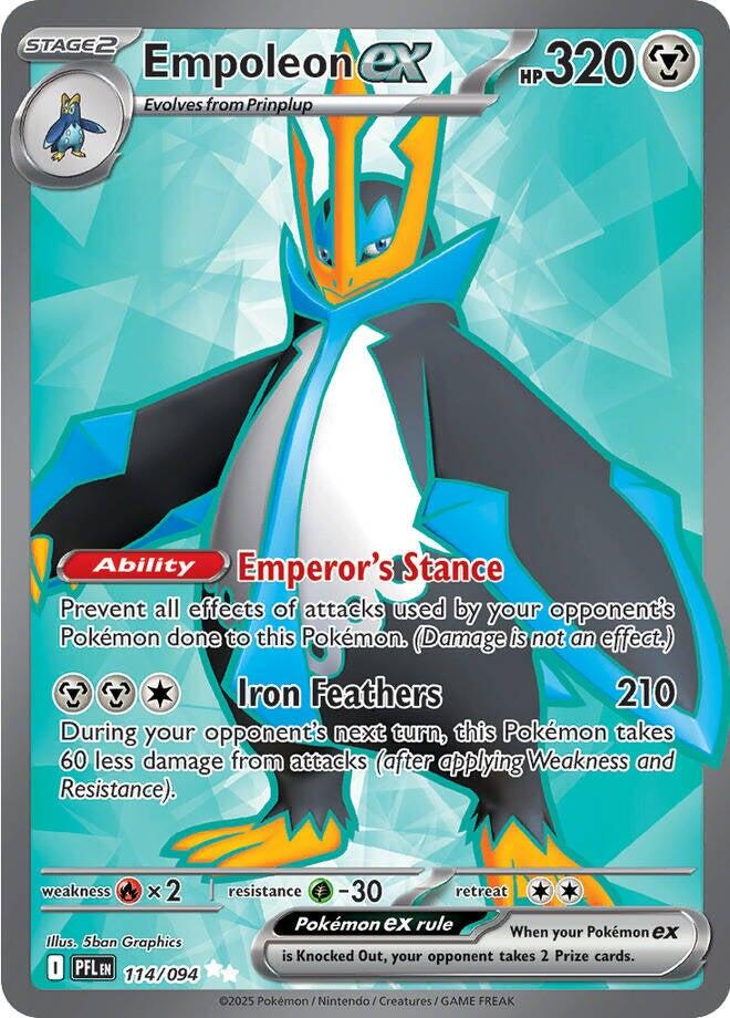Empoleon ex (114/094) [Mega Evolution: Phantasmal Flames] | Clutch Gaming