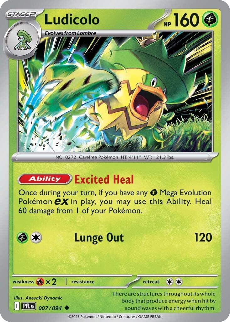 Ludicolo (007/094) [Mega Evolution: Phantasmal Flames] | Clutch Gaming