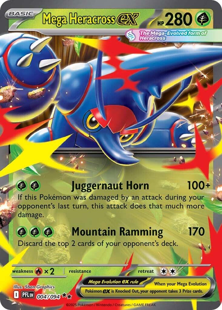 Mega Heracross ex (004/094) [Mega Evolution: Phantasmal Flames] | Clutch Gaming
