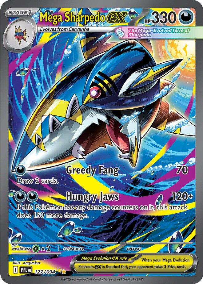 Mega Sharpedo ex (127/094) [Mega Evolution: Phantasmal Flames] | Clutch Gaming