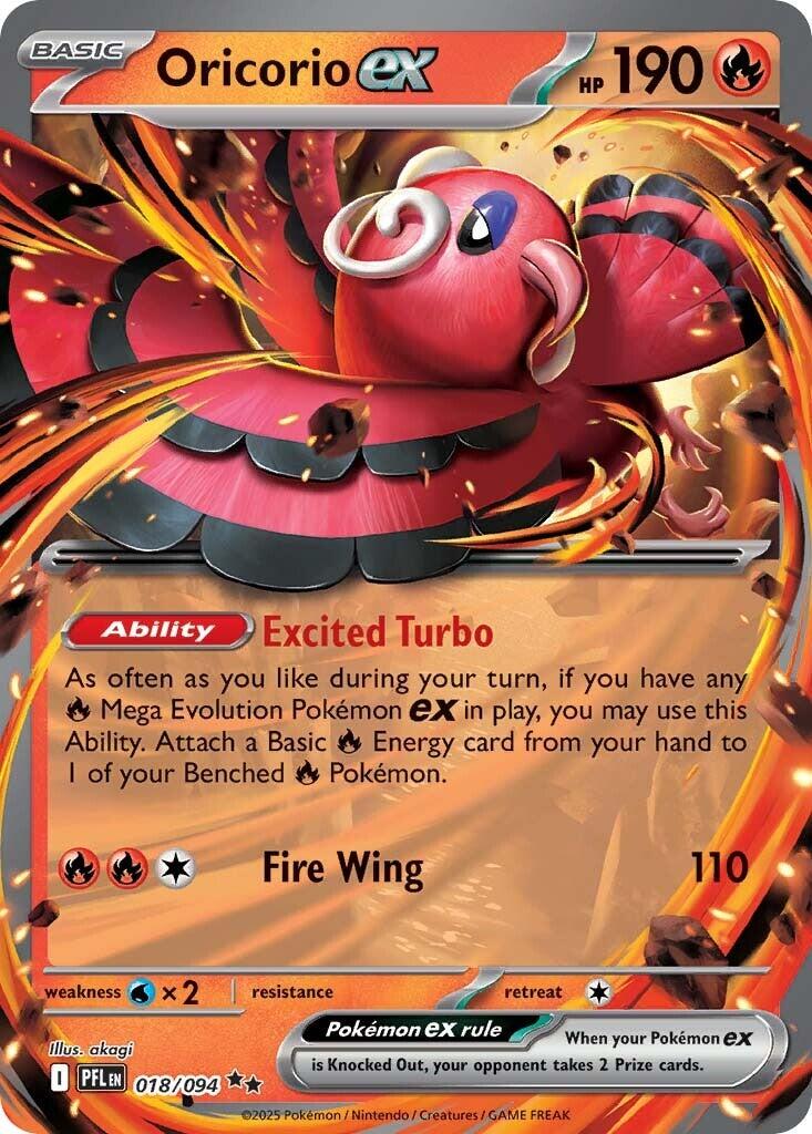 Oricorio ex (018/094) [Mega Evolution: Phantasmal Flames] | Clutch Gaming
