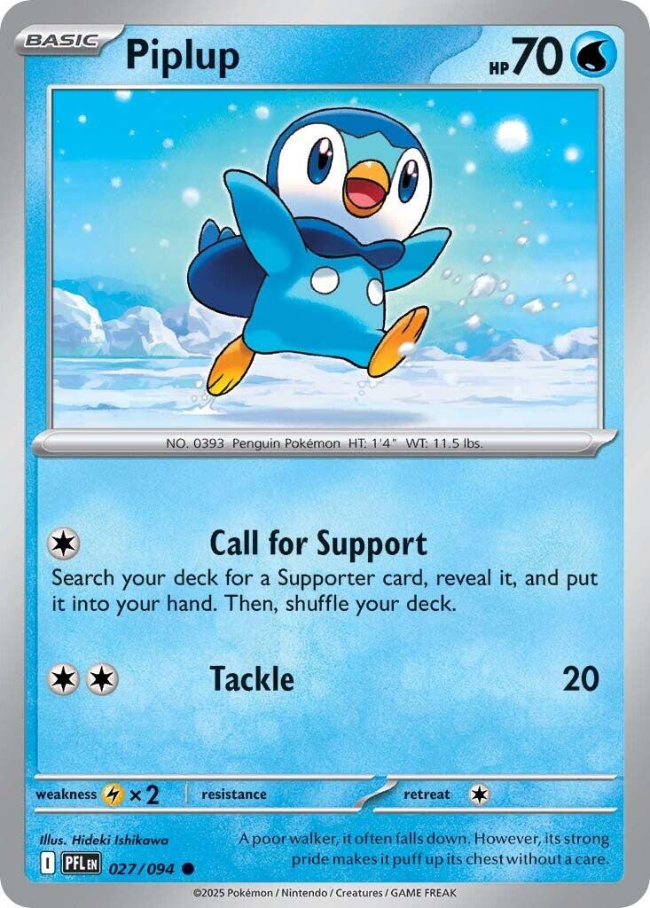 Piplup (027/094) [Mega Evolution: Phantasmal Flames] | Clutch Gaming