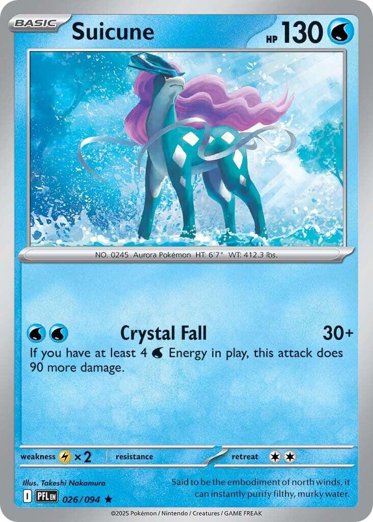 Suicune (026/094) [Mega Evolution: Phantasmal Flames] | Clutch Gaming