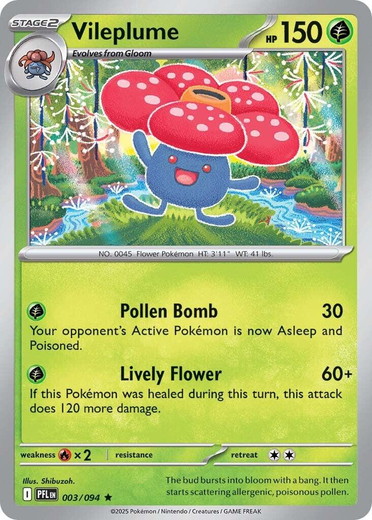 Vileplume (003/094) [Mega Evolution: Phantasmal Flames] | Clutch Gaming