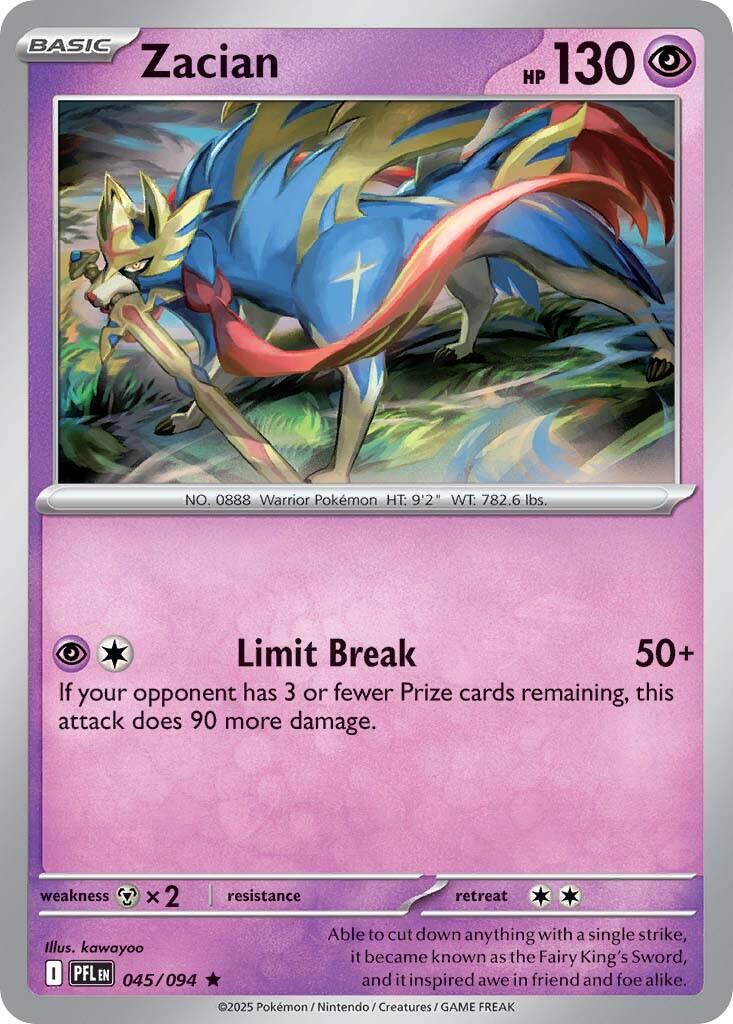 Zacian (045/094) [Mega Evolution: Phantasmal Flames] | Clutch Gaming