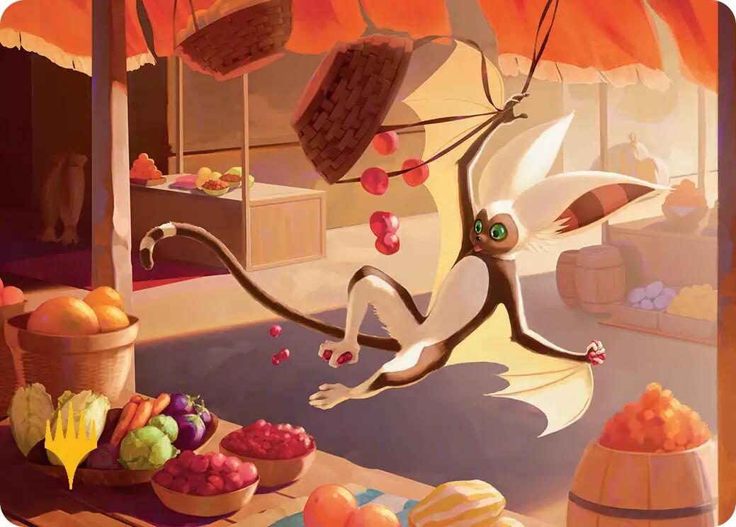 Momo, Playful Pet Art Card (Gold-Stamped Planeswalker Symbol) [Avatar: The Last Airbender Art Series] | Clutch Gaming