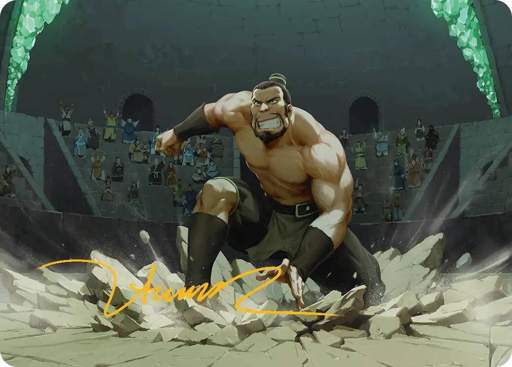 The Boulder, Ready to Rumble Art Card (Gold-Stamped Signature) [Avatar: The Last Airbender Art Series] | Clutch Gaming
