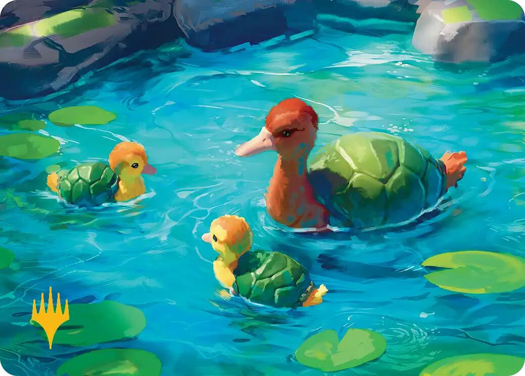 Turtle-Duck Art Card (Gold-Stamped Planeswalker Symbol) [Avatar: The Last Airbender Art Series] | Clutch Gaming