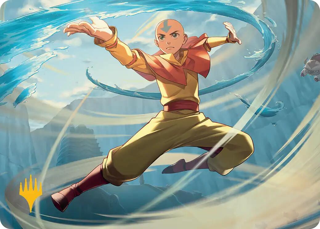 Aang, Swift Savior Art Card (Gold-Stamped Planeswalker Symbol) [Avatar: The Last Airbender Art Series] | Clutch Gaming