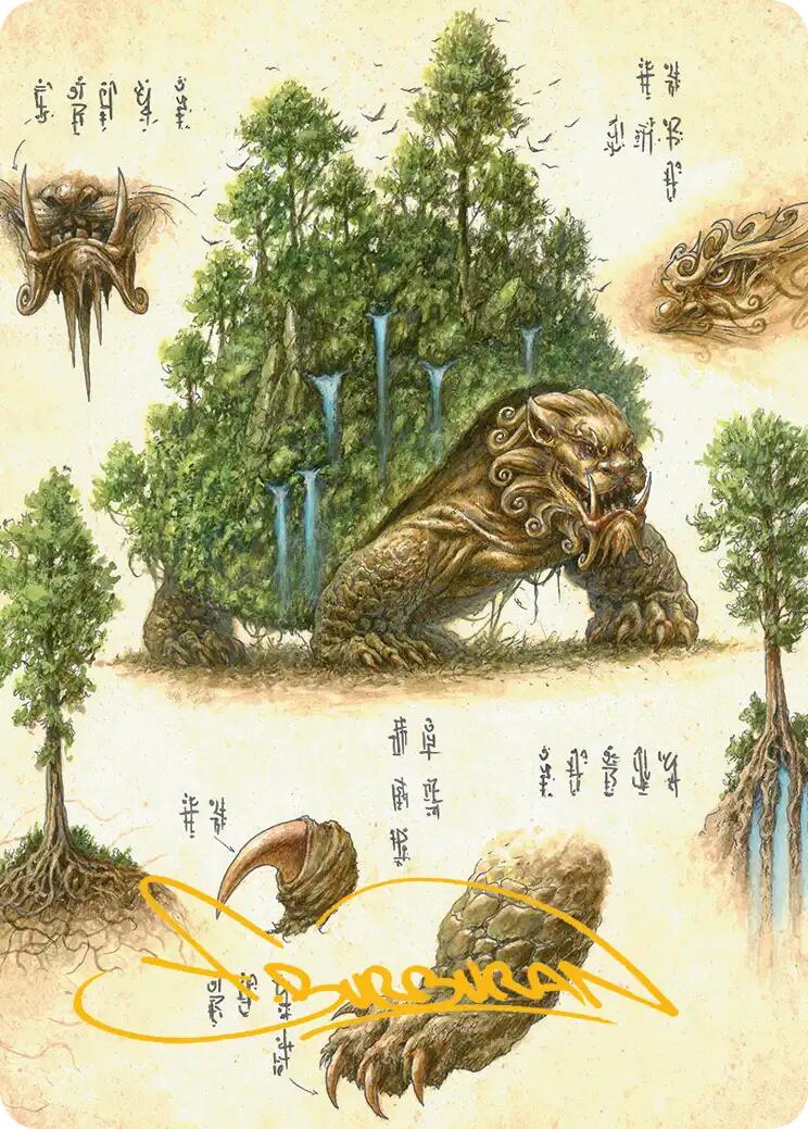 The Lion-Turtle Art Card (Gold-Stamped Signature) [Avatar: The Last Airbender Art Series] | Clutch Gaming