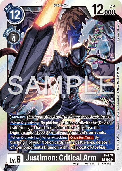 Justimon: Critical Arm [P-179] (Event Pack 8) [Promotional Cards] | Clutch Gaming