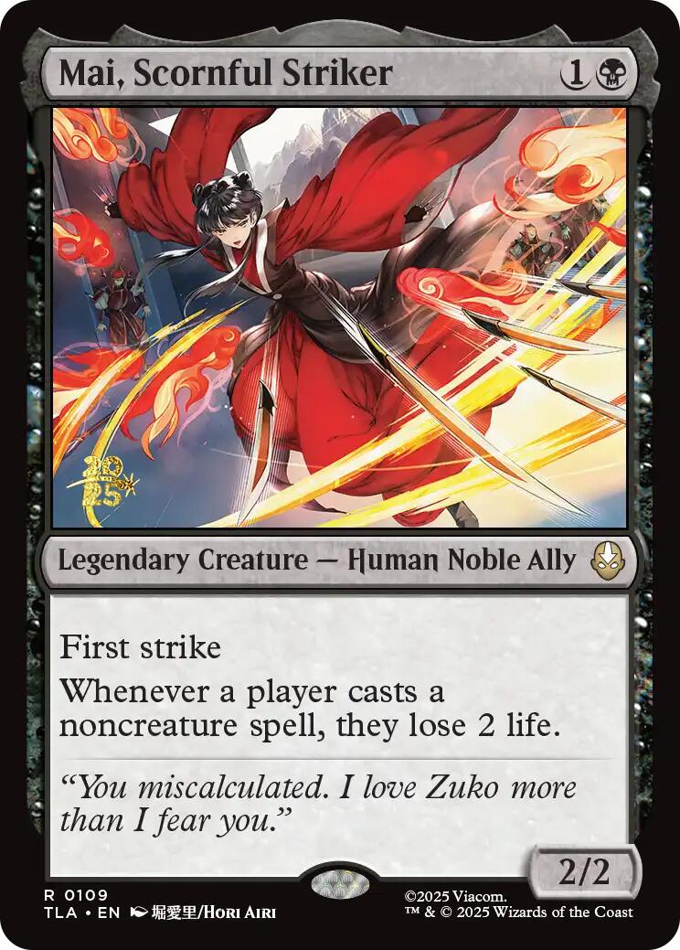 Mai, Scornful Striker [Avatar: The Last Airbender Prerelease Cards] | Clutch Gaming