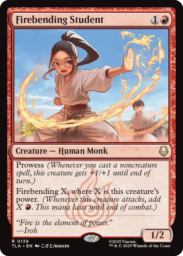 Firebending Student [Avatar: The Last Airbender Prerelease Cards] | Clutch Gaming