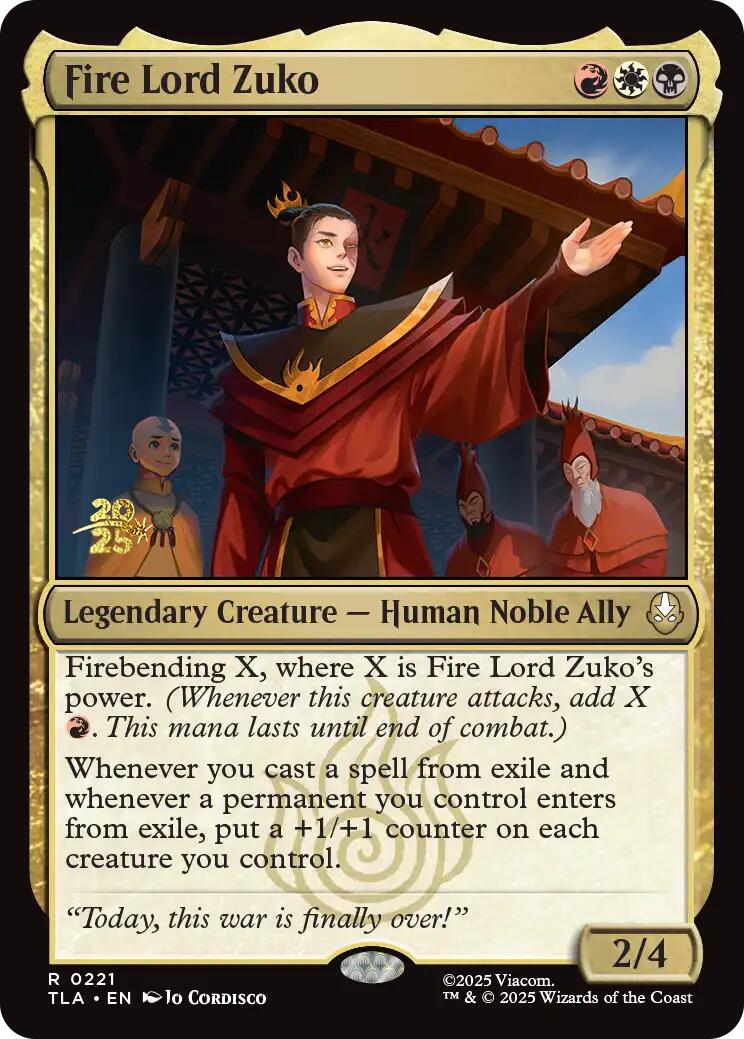 Fire Lord Zuko [Avatar: The Last Airbender Prerelease Cards] | Clutch Gaming