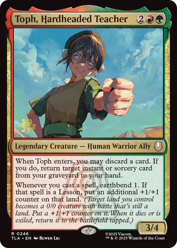 Toph, Hardheaded Teacher [Avatar: The Last Airbender Prerelease Cards] | Clutch Gaming