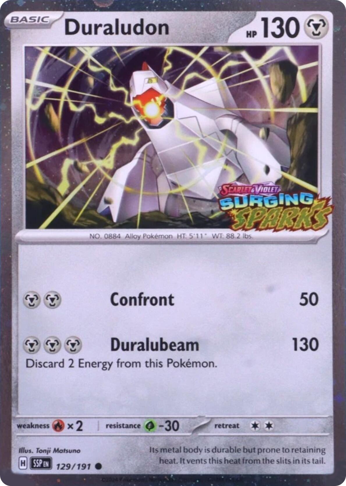 Duraludon (129/191) (Surging Sparks Stamp) [Scarlet & Violet: Surging Sparks] | Clutch Gaming