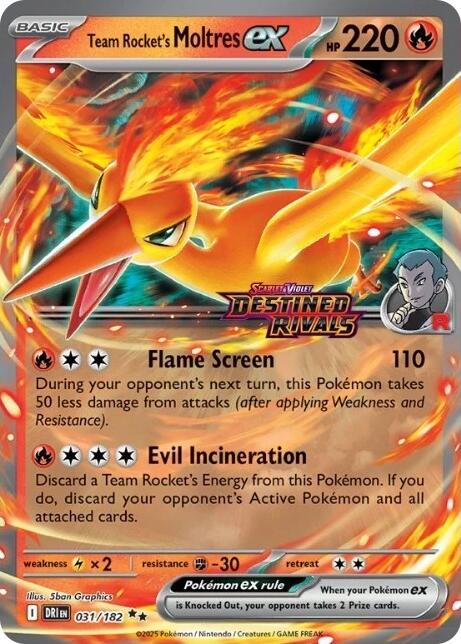 Team Rocket's Moltres ex (031/182) (Destined Rivals Stamp) [Miscellaneous Cards] | Clutch Gaming