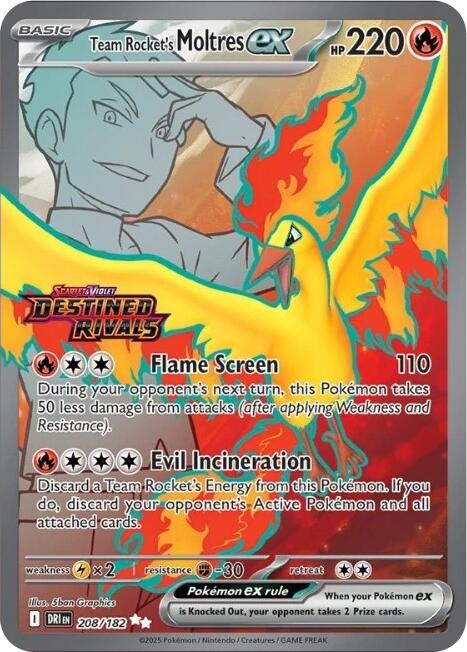 Team Rocket's Moltres ex (208/182) (Destined Rivals Stamp) [Miscellaneous Cards] | Clutch Gaming