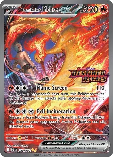 Team Rocket's Moltres ex (229/182) (Destined Rivals Stamp) [Miscellaneous Cards] | Clutch Gaming