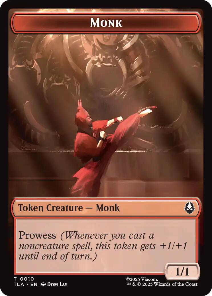 Monk // Food (0021) Double-Sided Token [Avatar: The Last Airbender Tokens] | Clutch Gaming