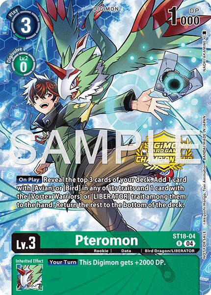 Pteromon [ST18-04] (Championship 25-26 Season 2 Tamers Pack) [Starter Deck: Guardian Vortex] | Clutch Gaming
