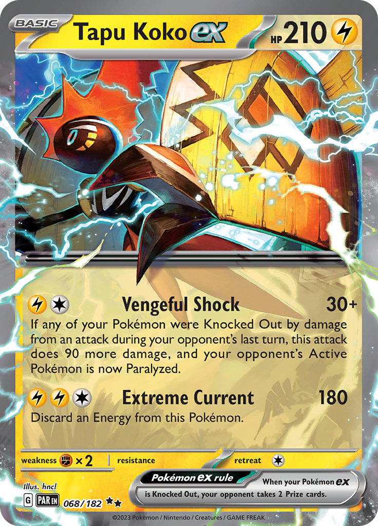 Tapu Koko ex (068/182) [Scarlet & Violet: Paradox Rift] | Clutch Gaming