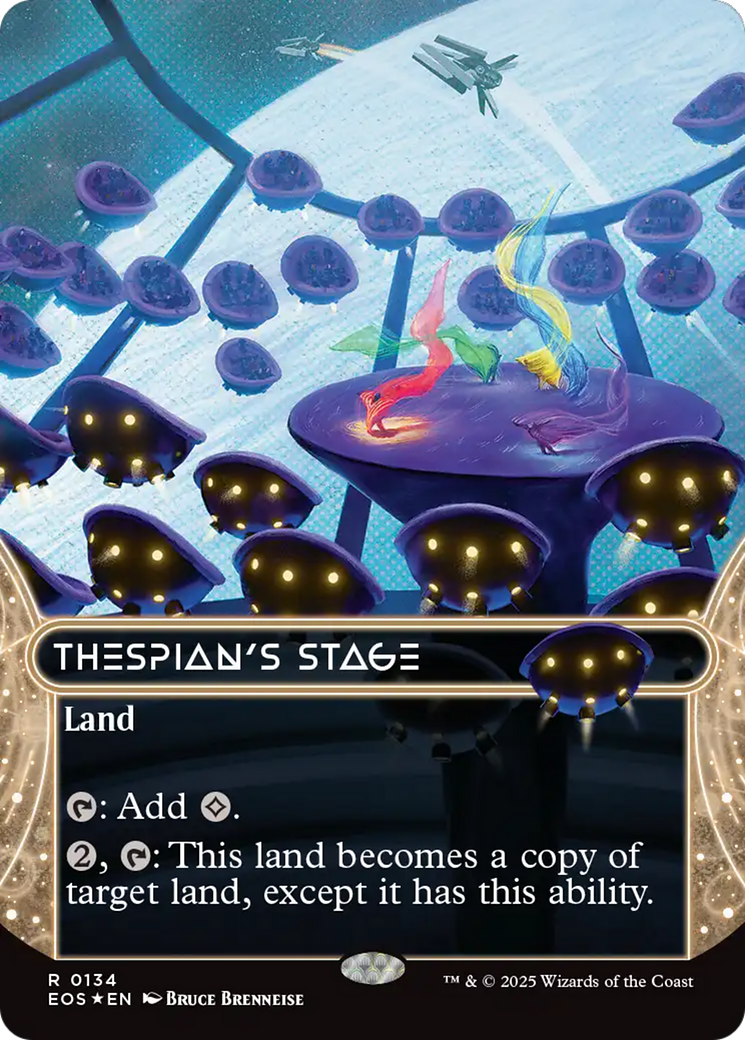 Thespian's Stage (0134) (Borderless) (Galaxy Foil) [Edge of Eternities: Stellar Sights] | Clutch Gaming
