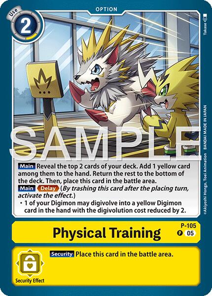 Physical Training [P-105] (Alternate Art) [Starter Deck: Amethyst Mandala Advanced Deck Set] | Clutch Gaming