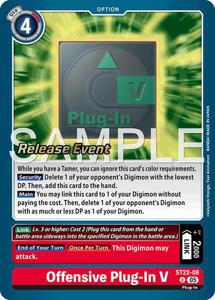 Offensive Plug-In V [ST22-08] [Starter Deck: Amethyst Mandala Advanced Deck Set Release Event Cards] | Clutch Gaming