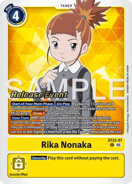 Rika Nonaka [ST22-07] [Starter Deck: Amethyst Mandala Advanced Deck Set Release Event Cards] | Clutch Gaming