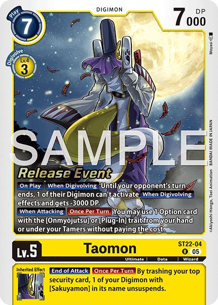 Taomon [ST22-04] [Starter Deck: Amethyst Mandala Advanced Deck Set Release Event Cards] | Clutch Gaming