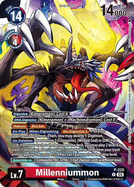 Millenniummon [P-220] (Time Stranger Box Topper) [Promotional Cards] | Clutch Gaming