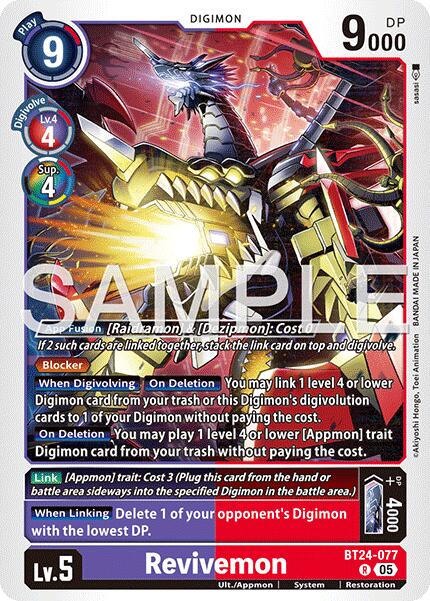 Revivemon [BT24-077] [Time Stranger] | Clutch Gaming