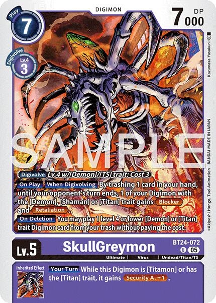 SkullGreymon [BT24-072] [Time Stranger] | Clutch Gaming