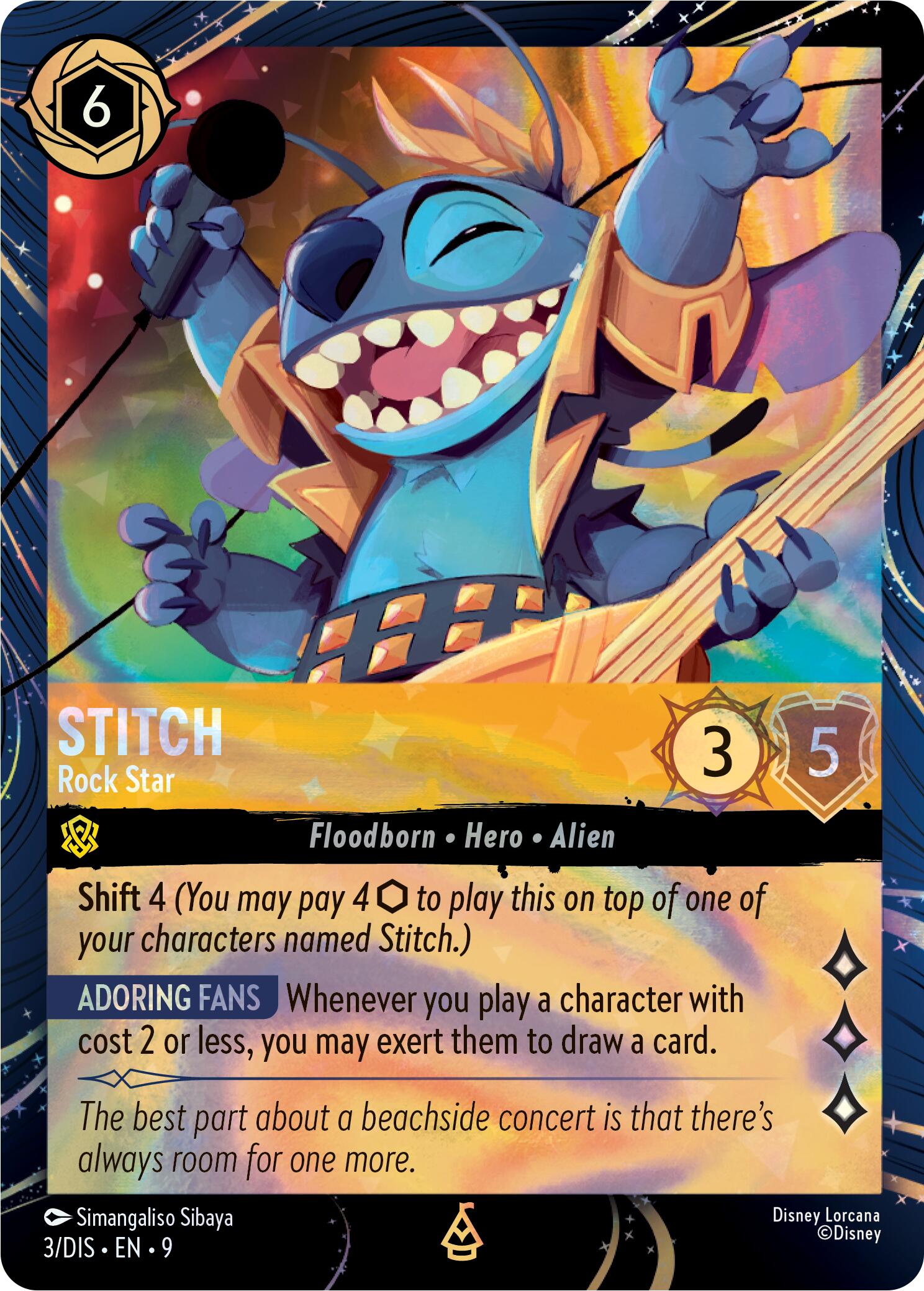 Stitch - Rock Star (3) [Promo Cards] | Clutch Gaming