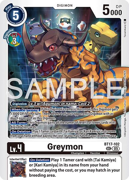 Greymon [BT17-102] [Advanced Booster Digimon Generation] | Clutch Gaming
