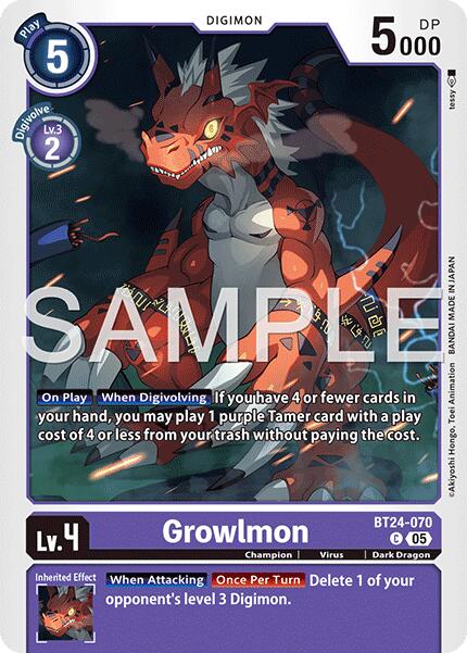 Growlmon [BT24-070] [Time Stranger] | Clutch Gaming