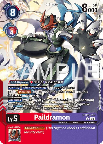 Paildramon [BT20-016] (Digimon Card Game Playmat & Card Set) [Release Special Booster Ver.2.5 Promos] | Clutch Gaming