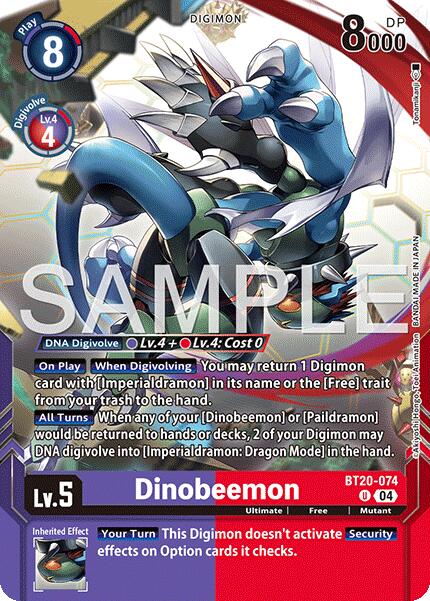 Dinobeemon [BT20-074] (Digimon Card Game Playmat & Card Set) [Release Special Booster Ver.2.5 Promos] | Clutch Gaming