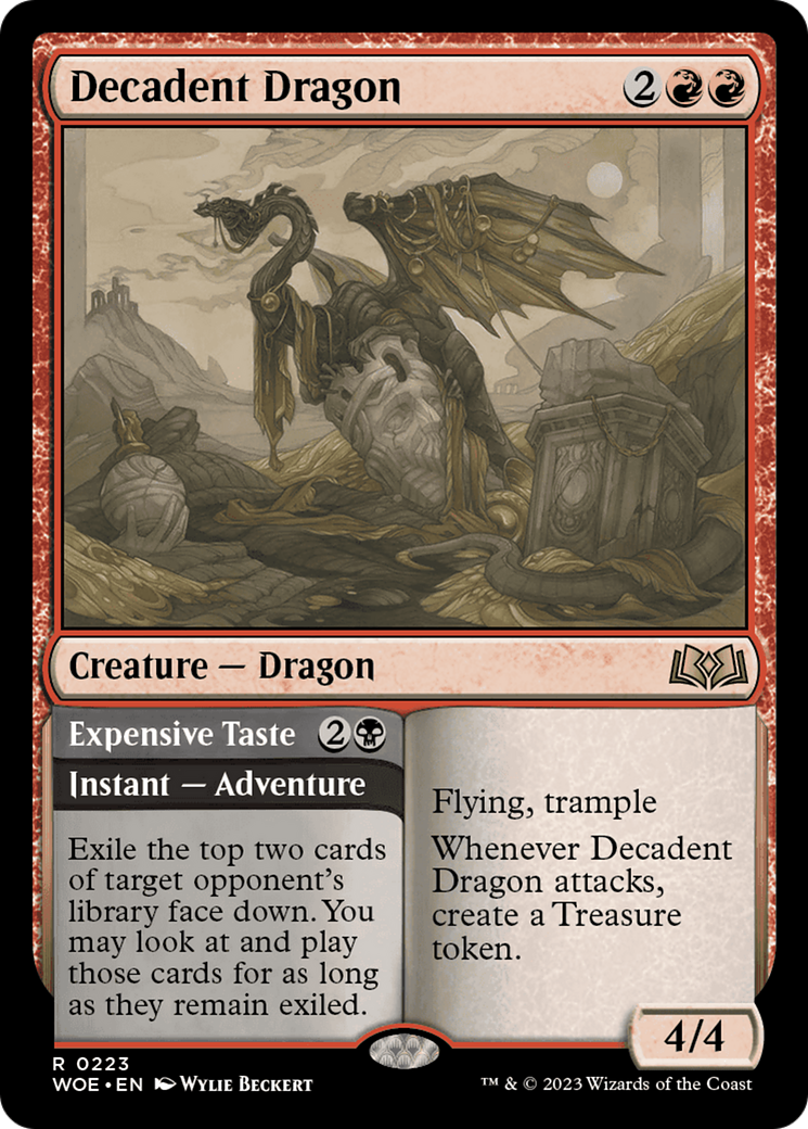 Decadent Dragon // Expensive Taste [Wilds of Eldraine] | Clutch Gaming