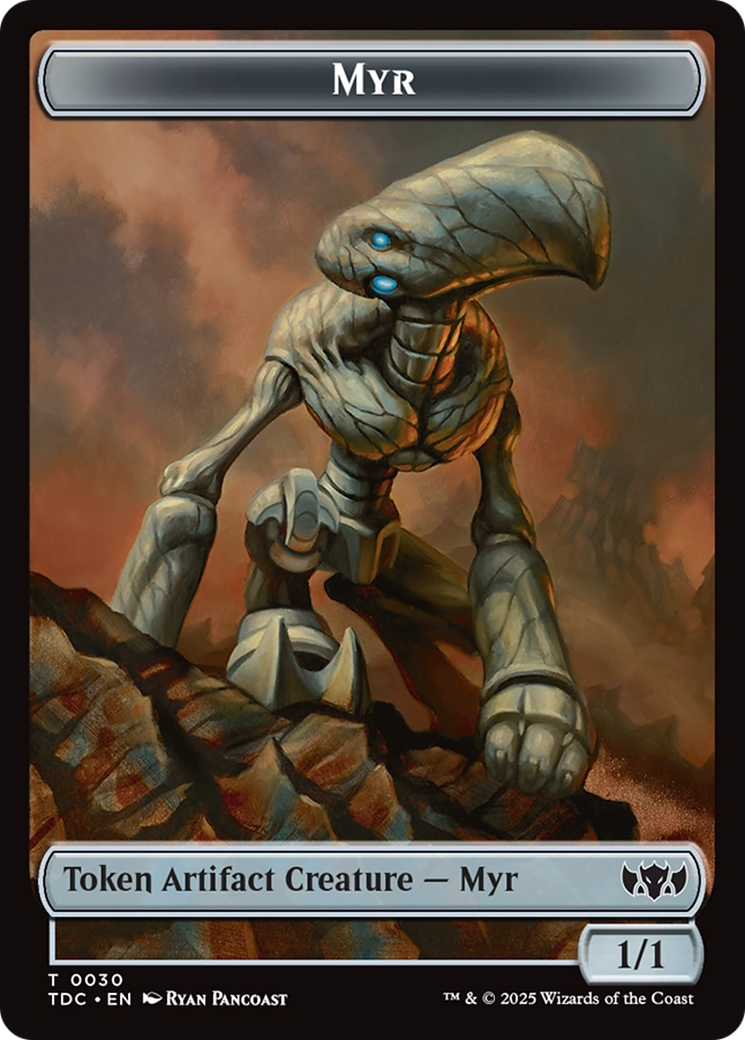 Snake // Myr Double-Sided Token [Tarkir: Dragonstorm Commander Tokens] | Clutch Gaming