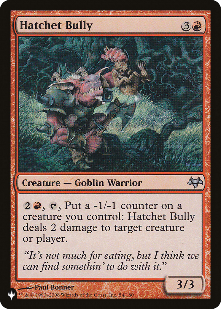 Hatchet Bully [The List Reprints] | Clutch Gaming