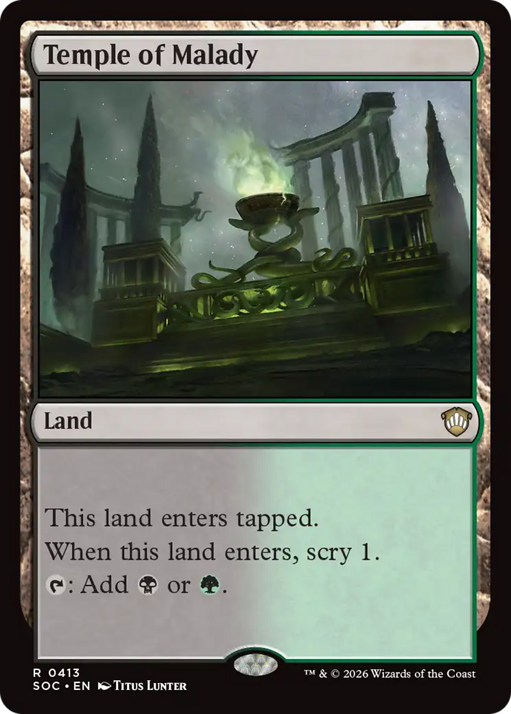 Temple of Malady [Secrets of Strixhaven Commander] | Clutch Gaming